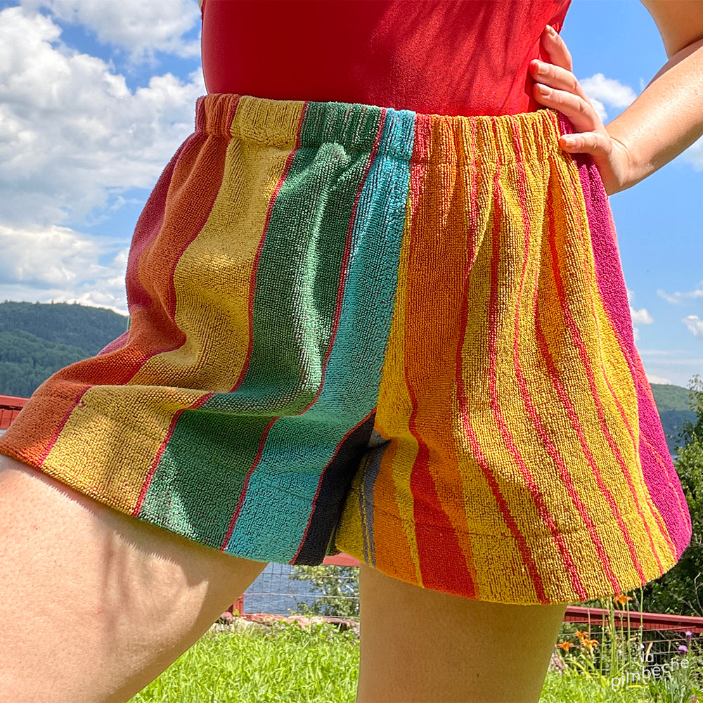 Shorts serviette *long* – Édition plage vintage 🏖️