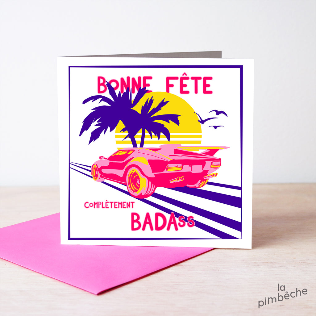 Greeting cards from La Pimbêche. Print from Montreal. Local artist. Vintage Badass.