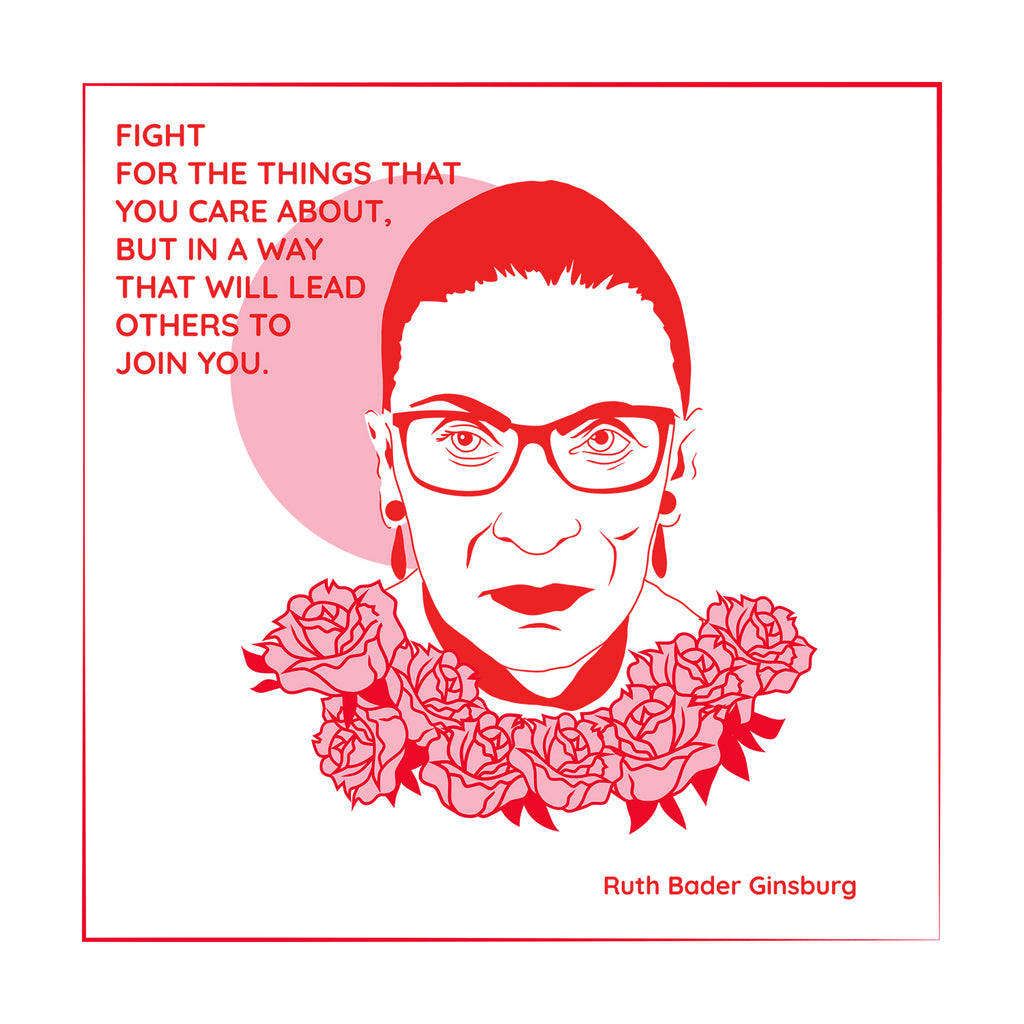 Ruth Bader Ginsburg poster from La Pimbeche artist from Montreal